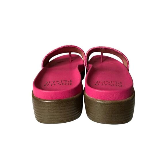 Donald Pliner NEW Farrah2 Sandals Woven Hot Pink Thong Slides Size 8M - Picture 4 of 8